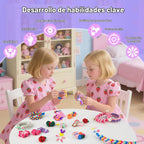 Nicella Kit de fabricación de pulseras, regalos para niñas de 8 a 12 años, kit de telar de tejido, más de 1300 piezas de kits de manualidades para niños con 2 peines de tejido, regalos de Pascua para niñas de 6, 7, 8, 9, 10, 11, 12 años