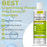 Champú antifúngico para foliculitis, dermatitis seborreica, caspa,...