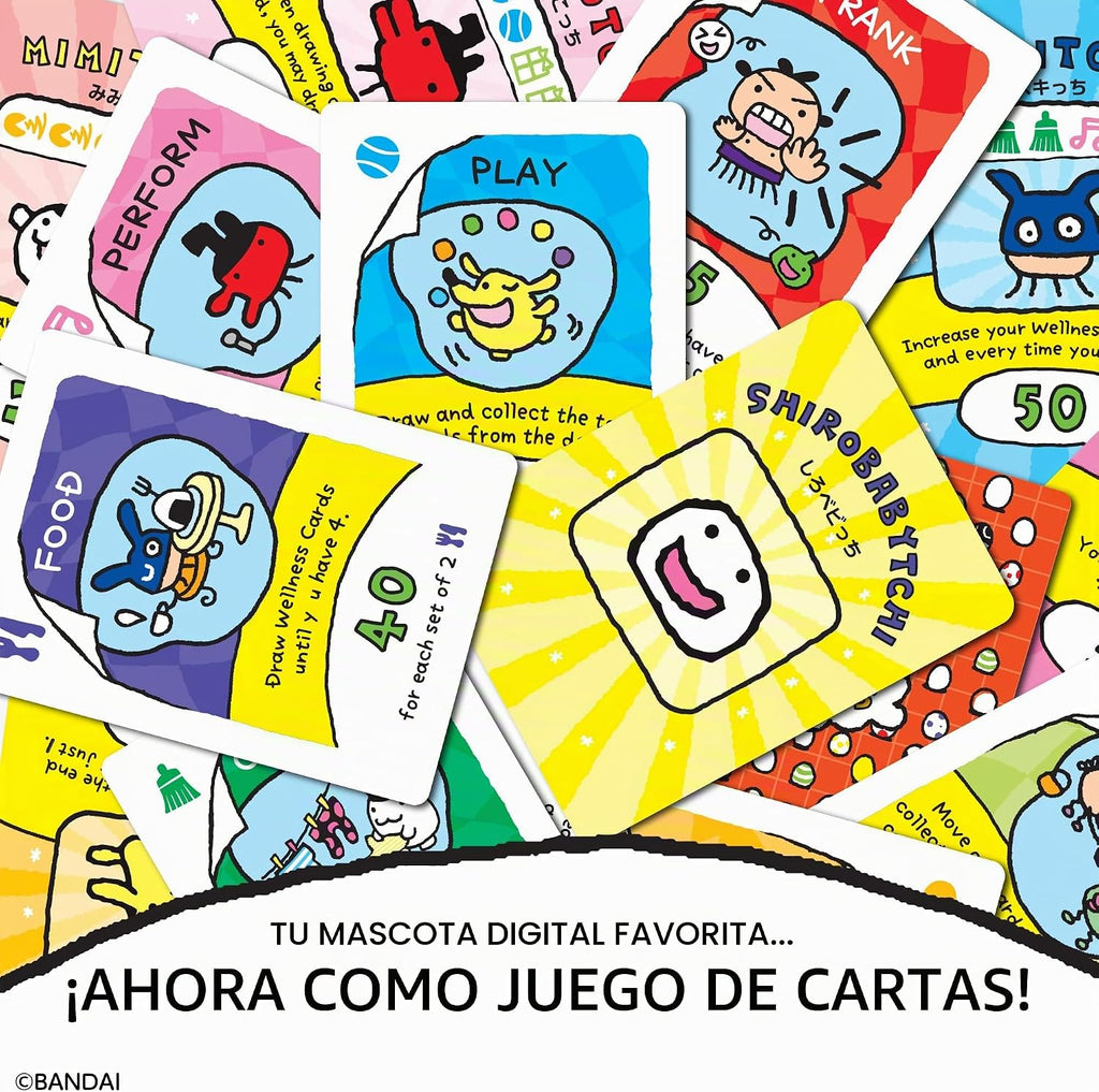 Juego de cartas Tamagotchi para niños y familias de 8 años en adelante, juego de estrategia y colección de sets de 2 a 4 jugadores, evoluciona tu tamagotchi, noche de juegos de cartas familiares