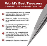 World's Best Tweezers Pinzas de punta de diamante para uso prof...