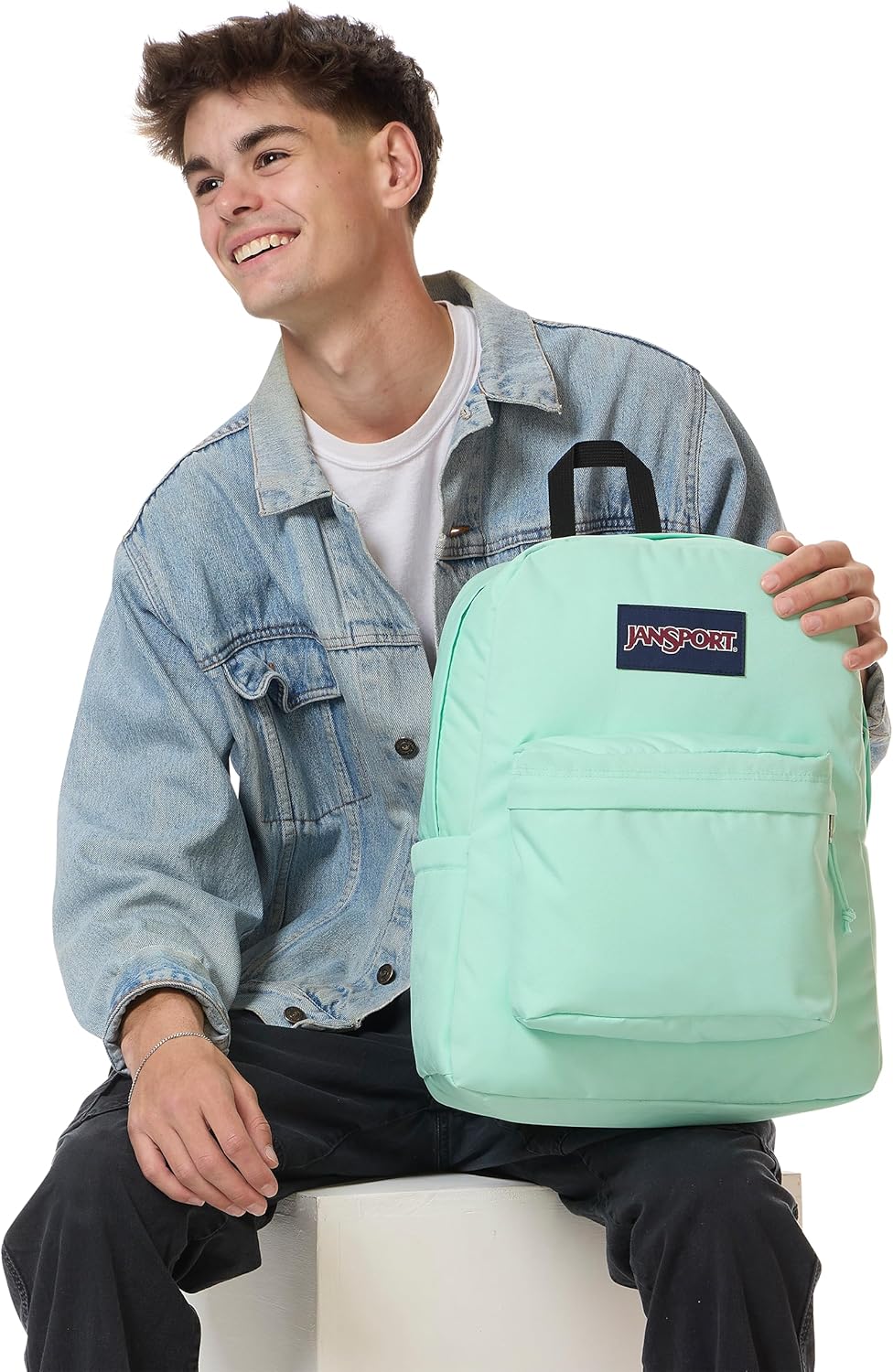 JanSport SuperBreak Plus Mochila con funda acolchada para laptop de...