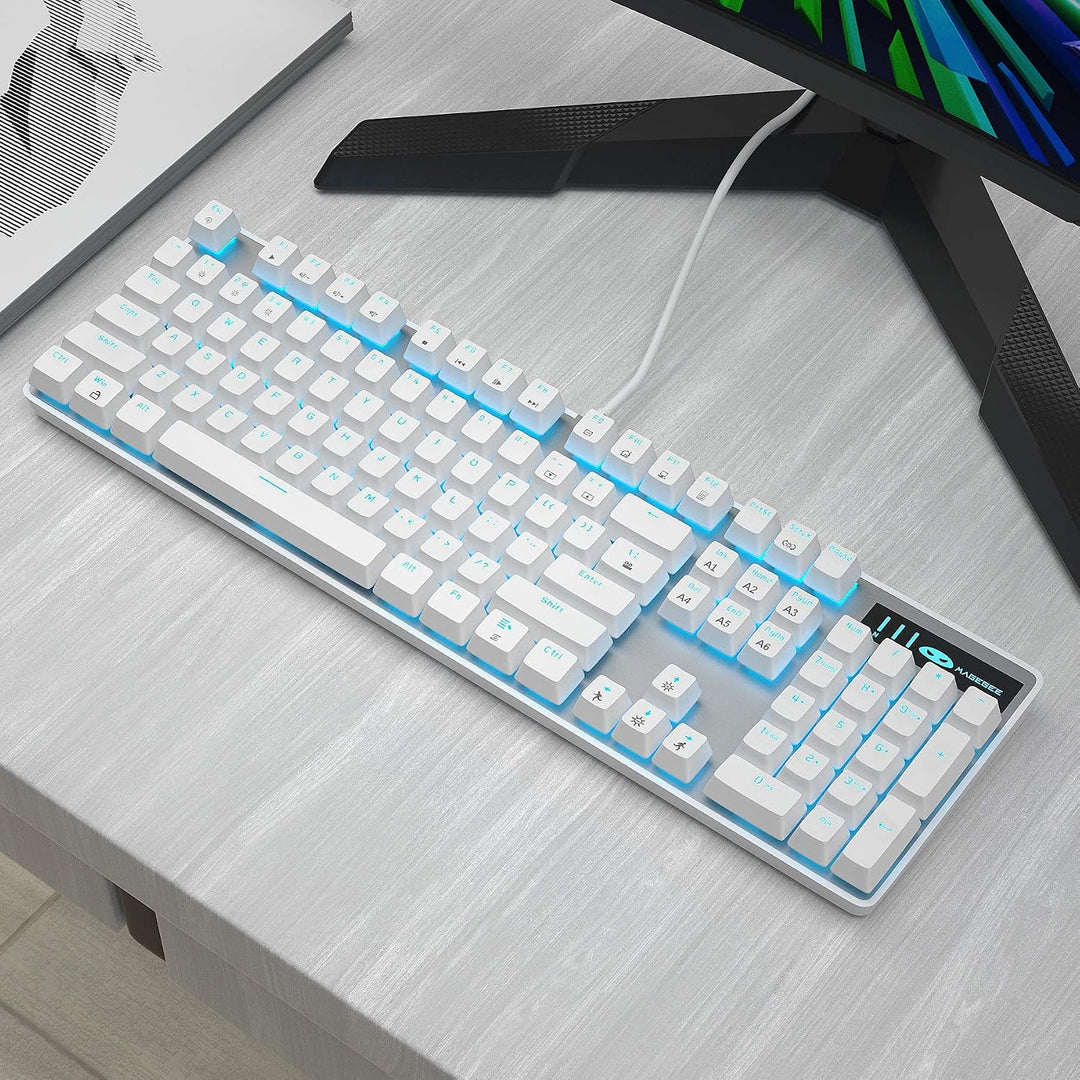 MageGee Teclado Mecánico para Juegos, Teclado USB con Cable con Ret...
