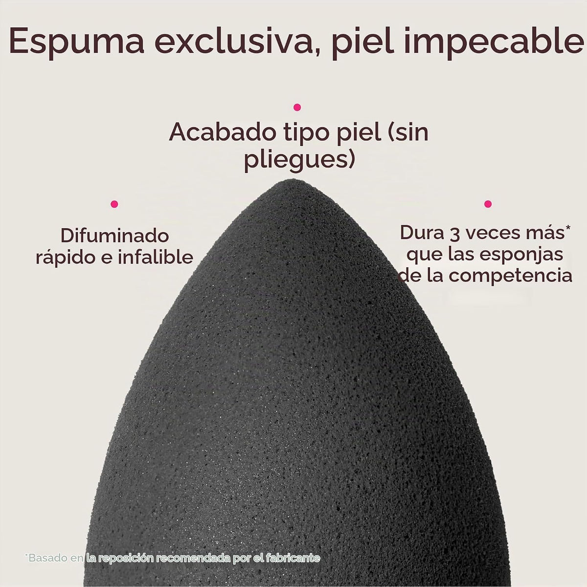 beautyblender® | Esponja de maquillaje Pro Blender | Mezcla bases líquidas, polvos y cremas | Aplicación sin manchas | Vegana, libre de crueldad | Fabricada en EE. UU