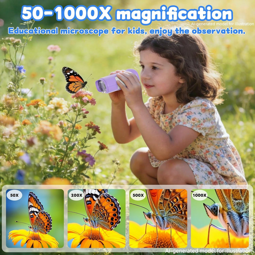 Microscopio digital del PDA 1000X para los niños, juguete educativo