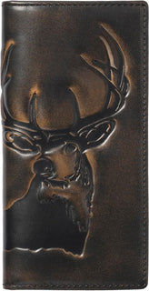 House of Jack Co. Cartera larga plegable de ciervo para hombres y h...