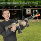 Pistolas de juguete realistas de rifle de francotirador para balas Nerf, juego de juguetes de espuma eléctrica con alcance, 120 dardos suaves y 3 revistas, pistola de juguete semiautomática para niños de 8 a 12 años