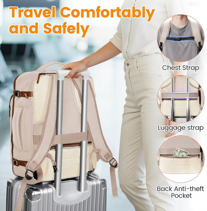 MATEIN Mochila de viaje para mujer, bolsa de transporte ligera para...