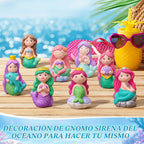 Reallnaive Kit de pintura de cerámica de sirena de 8 unidades para niños y