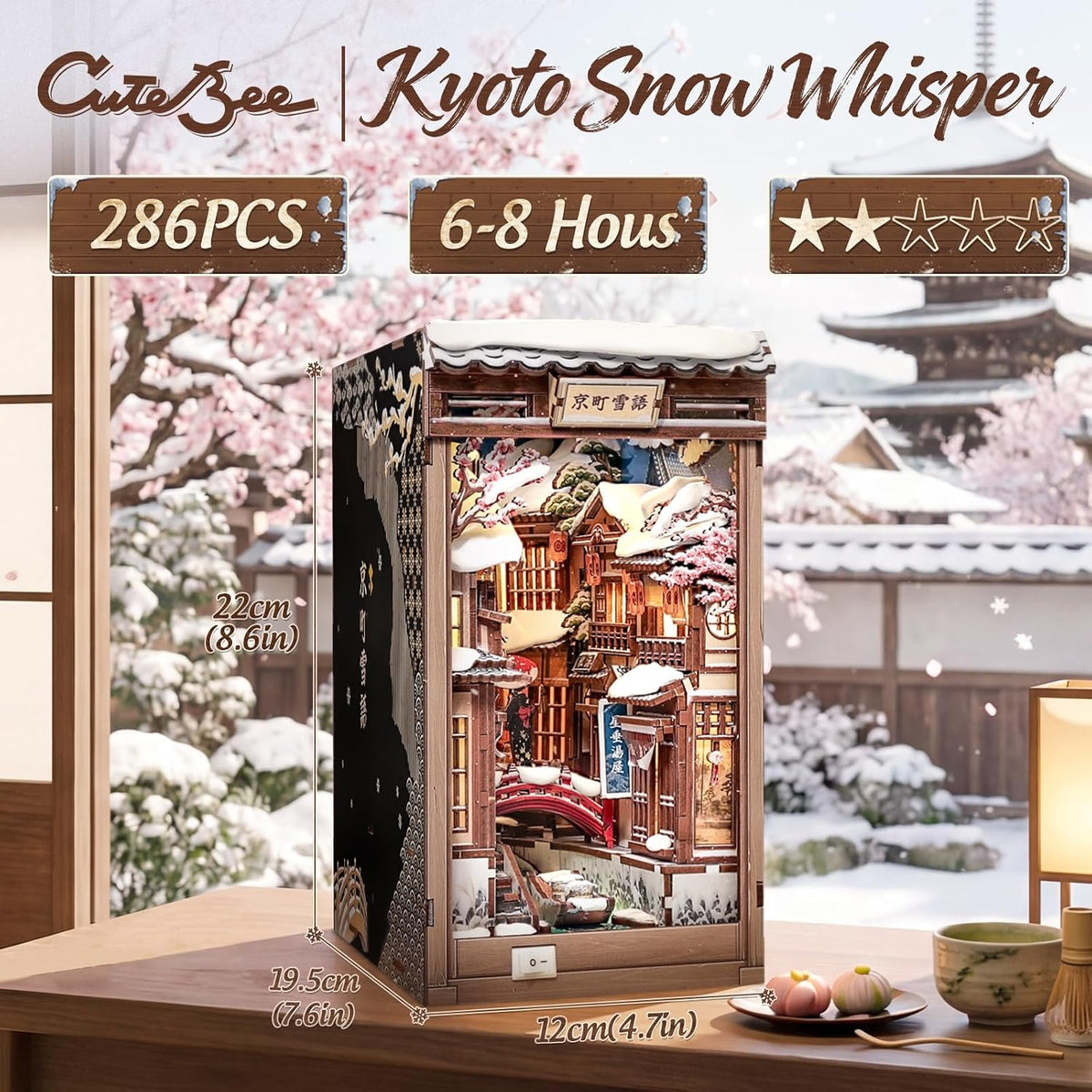 CUTEBEE Kit de rincón de libros - Casa de muñecas en miniatura para adultos