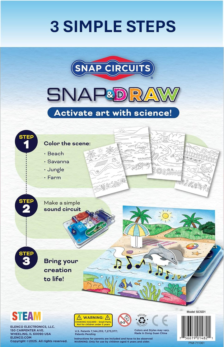 SNAP CIRCUITS Snap Draw STEAM Toy for Boys and Girls