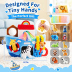 Juguetes para bebés de 6 a 12 meses, Arca de Noé con animales de peluche, regalos de bautismo, juguete sensorial Montessori para niños de 1 año, regalo de Navidad, cumpleaños, bautismo