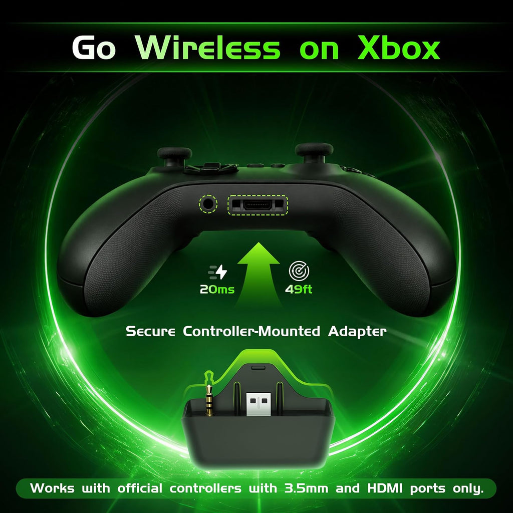 Gvyugke Auriculares Inalámbricos para Gaming para Xbox Series X/S, Xbox One, PS5 - Negro