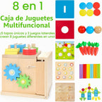 Juguetes Montessori de madera para niños mayores de 1 año, juego de