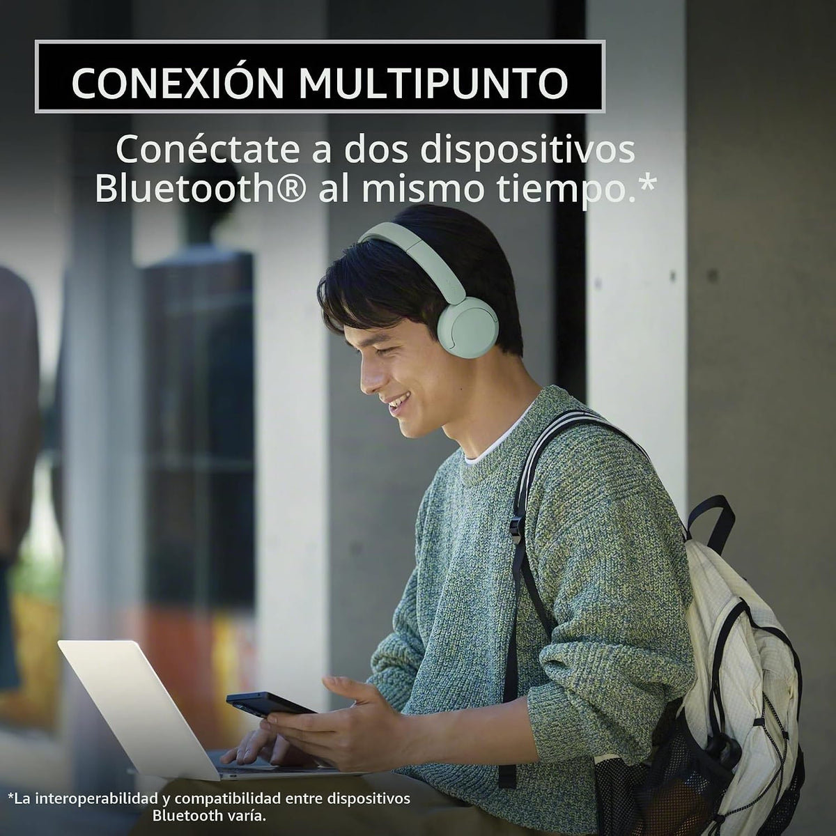 Sony WH-CH530 - Auriculares inalámbricos Bluetooth con micrófono, color
