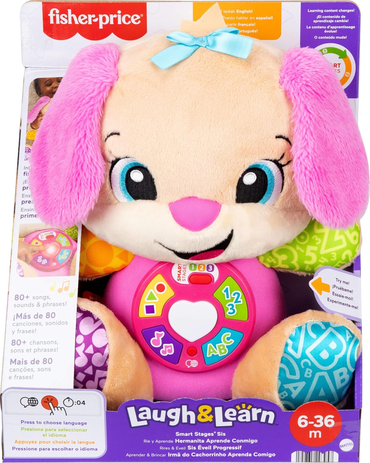 Fisher-Price Ríe y aprende Smart Stages Sis, Multiidioma