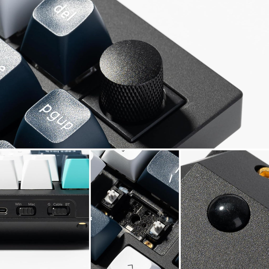 Keychron Q1 Max RGB QMK/VIA Teclado mecánico personalizado, intercambiable en caliente, con botón programable de metal completo con interruptor Gateron Jupiter marrón, teclado de juegos de 2.4 GHz