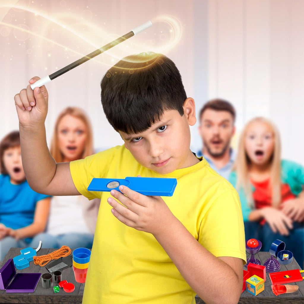 Kit grande de trucos de magia para niños. Haz cientos de los trucos emocionantes de la actualidad. DVD explicatorio incluido, versión español no garantizada