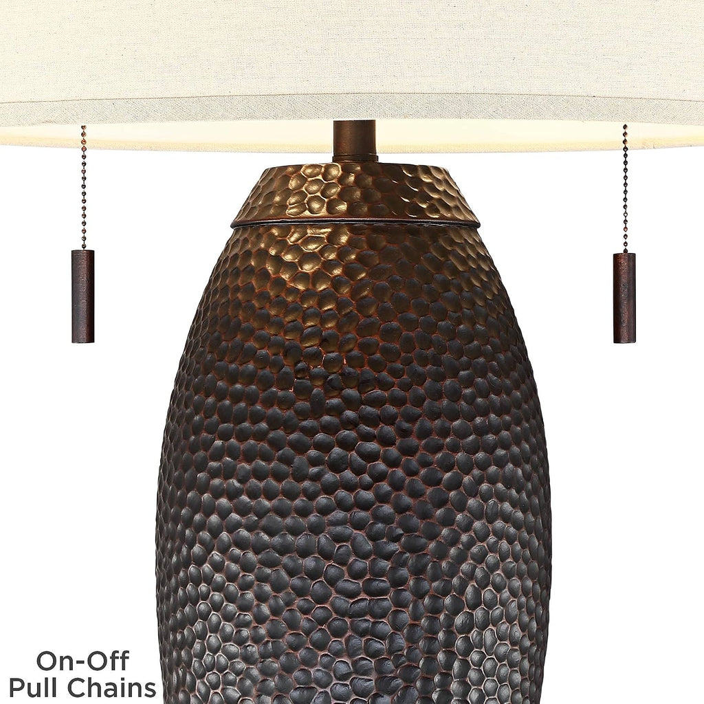 Lámpara Noah - Lámpara de mesa grande de 31 pulgadas con cadena de tracción
