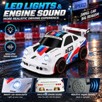 Coche de deriva RC con efecto chispa, coche de acrobacias con
