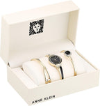 Anne Klein - Juego de reloj y pulsera de mujer con detalles de cristal de primera calidad