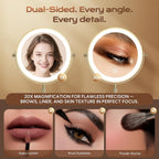 Dienmern Espejo de maquillaje, espejo de tocador recargable 1X/20X con