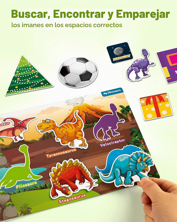 Coogam Libro de Actividades Magnético para Preescolar, 9 Pegatinas...