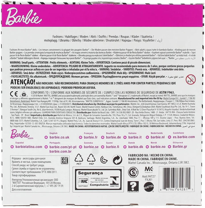 Barbie Ropa: 2 trajes de muñeca incluyen un vestido, top y pantalon...