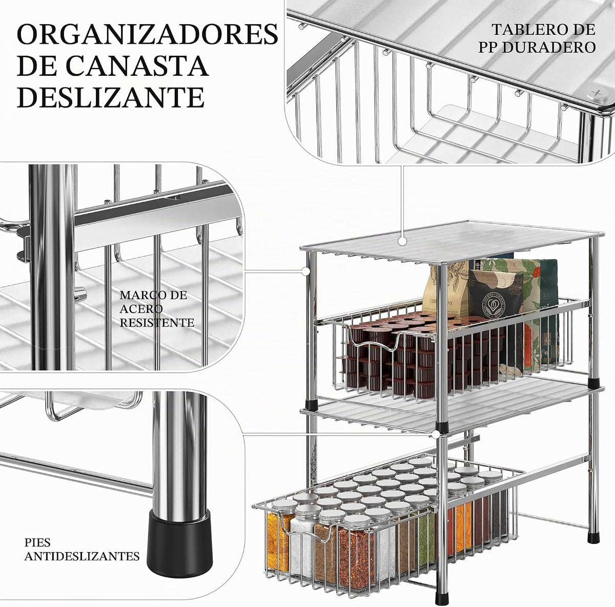 Cajón deslizante High Apilable 1 nivel