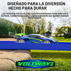 Pista recta y curva compatible con Hot Wheels – Juego de 58 piezas XL a escala 1:64 (50 pies en total) – Incluye rectas, curvas de alto margen y 70 conectores