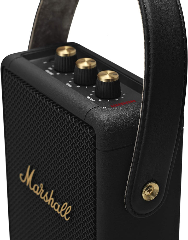 Marshall Stockwell II - Altavoz Bluetooth portátil, negro y latón