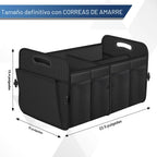 Organizador de maletero Femuar, organizador de almacenamiento con capacidad grande de 72L, impermeable, plegable y con 11 bolsillos, organizador de maletero para SUV/Jeep/Sedán, tamaño grande, negro
