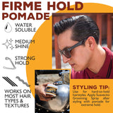 Suavecito Pomade Firme (fuerte), capacidad de 2.3 onzas, paquete de...
