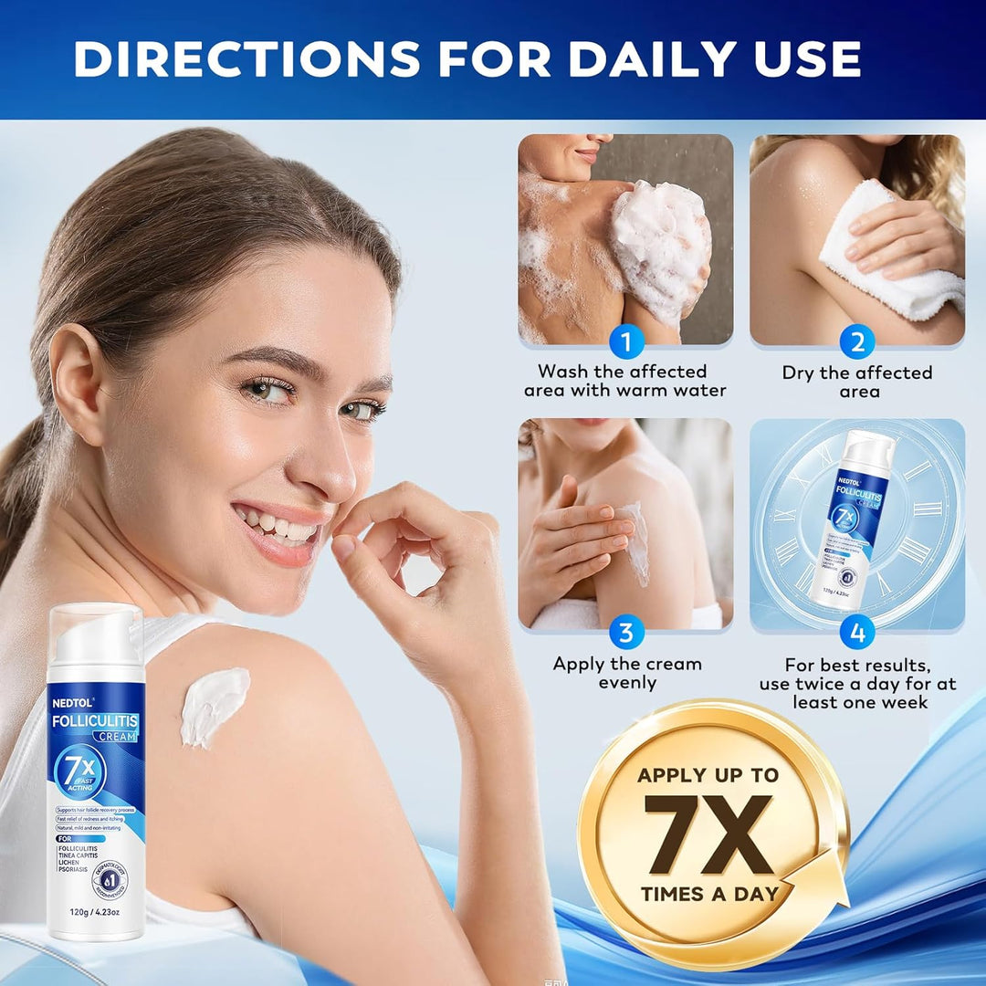 Nedtol Crema para el Tratamiento de la Foliculitis, Ungüento Antiba...