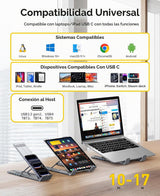 Estación de acoplamiento USB C para laptop con monitor doble, solo...