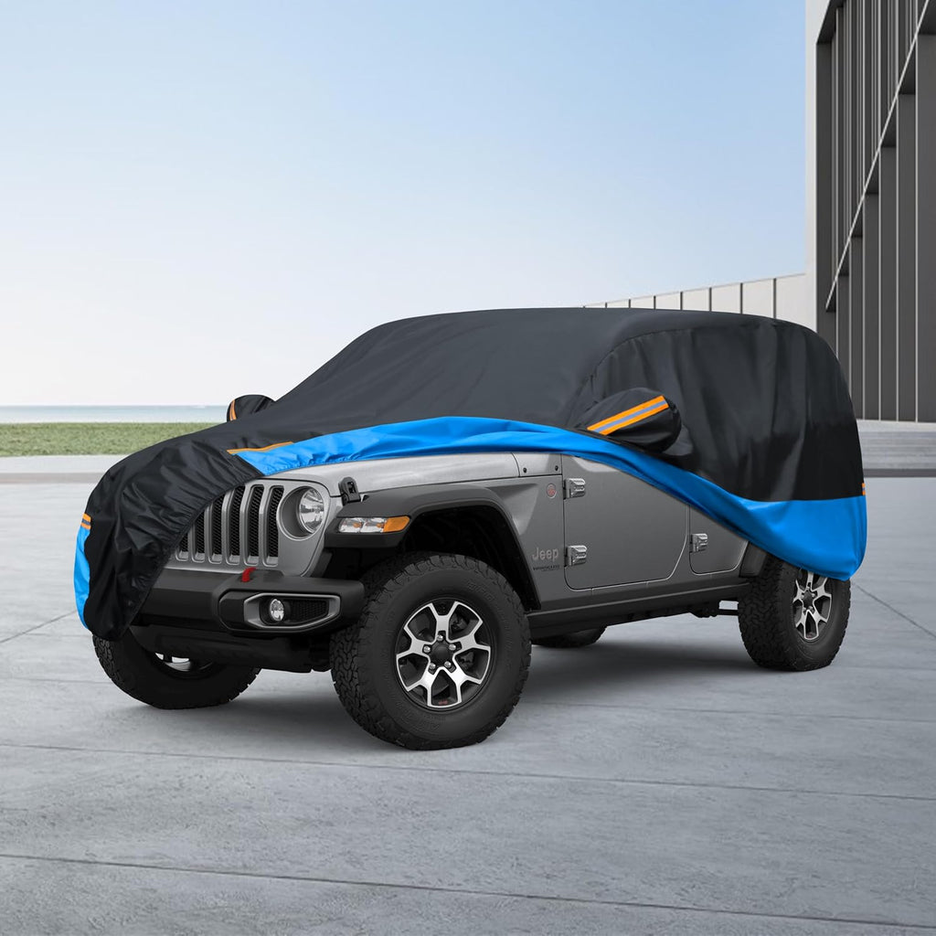Funda impermeable para coche para todo tipo de clima, resistente al viento, al polvo y a los rayos UV, ajuste universal para SUV