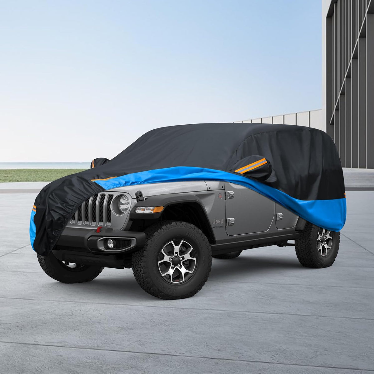 Funda impermeable para coche para todo tipo de clima, resistente al viento, al polvo y a los rayos UV, ajuste universal para SUV