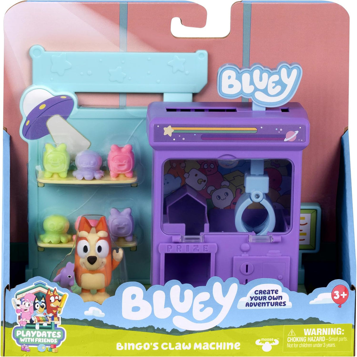 Set de juego Bluey Bingo's Claw Machine, Garra funcional, 6 premios