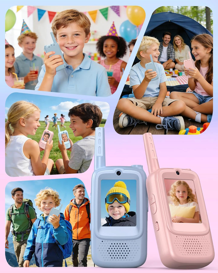 SwiftWi Walkie Talkies de video para niños, paquete de 2 con cámara...