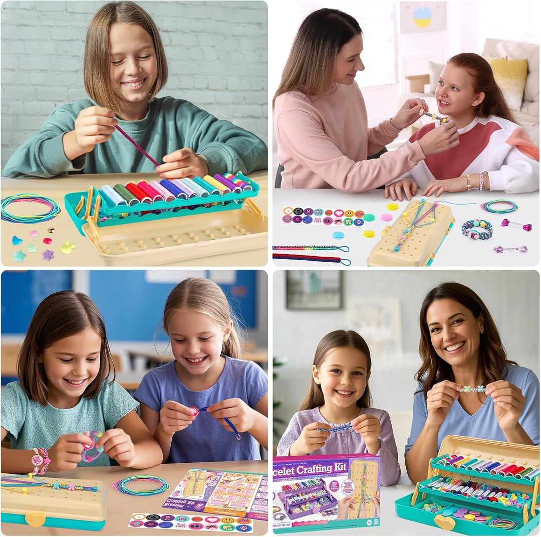 Kit de fabricación de pulseras de la amistad con caja de almacenami...