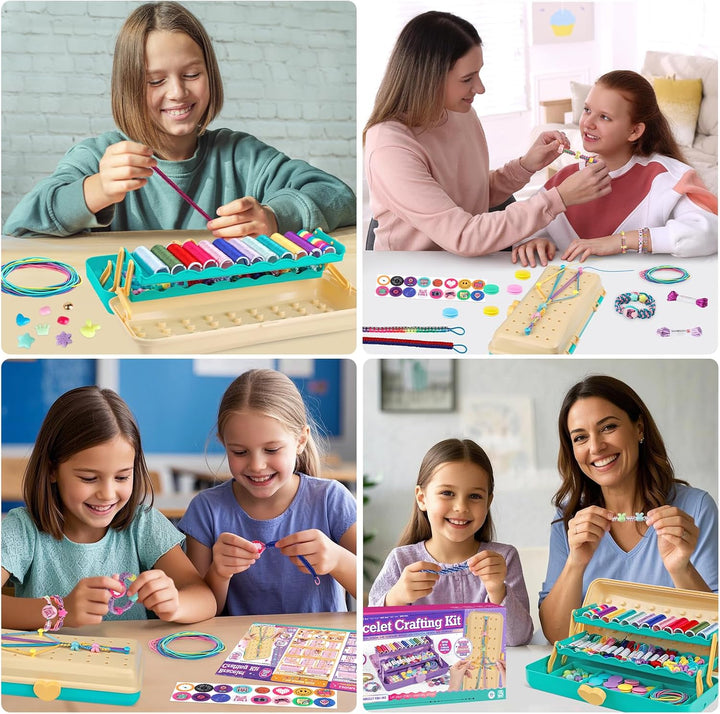 Kit de fabricación de pulseras de la amistad con caja de almacenami...