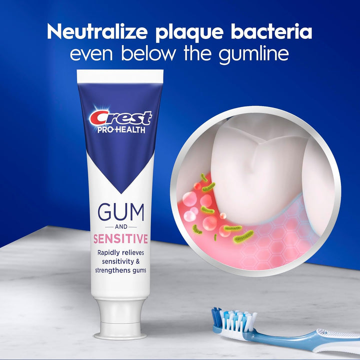 Crest Pasta de dientes para dientes y encías sensibles 4.8 oz (paqu...