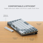 Satechi SM1 - Teclado mecánico 75% para Mac y Windows, teclado Blue...