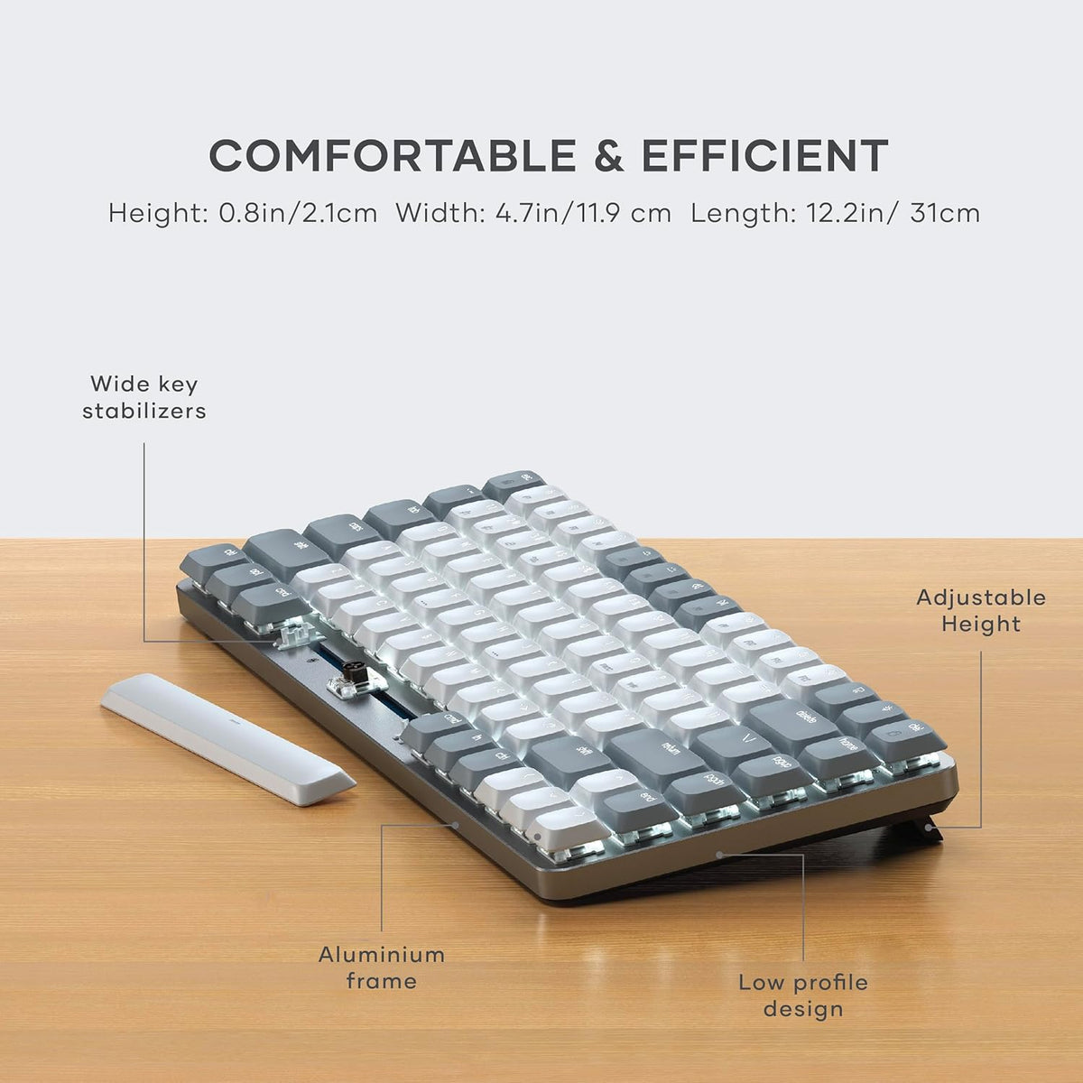 Satechi SM1 - Teclado mecánico 75% para Mac y Windows, teclado Blue...