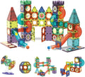 Contixo Juguetes de Construcción STEM – 110 piezas Azulejos Magnéticos 3D para Pistas de Canicas, Juguetes de Aprendizaje y Apilamiento, Conjunto de Bloques de Construcción Educativos, Creatividad Más