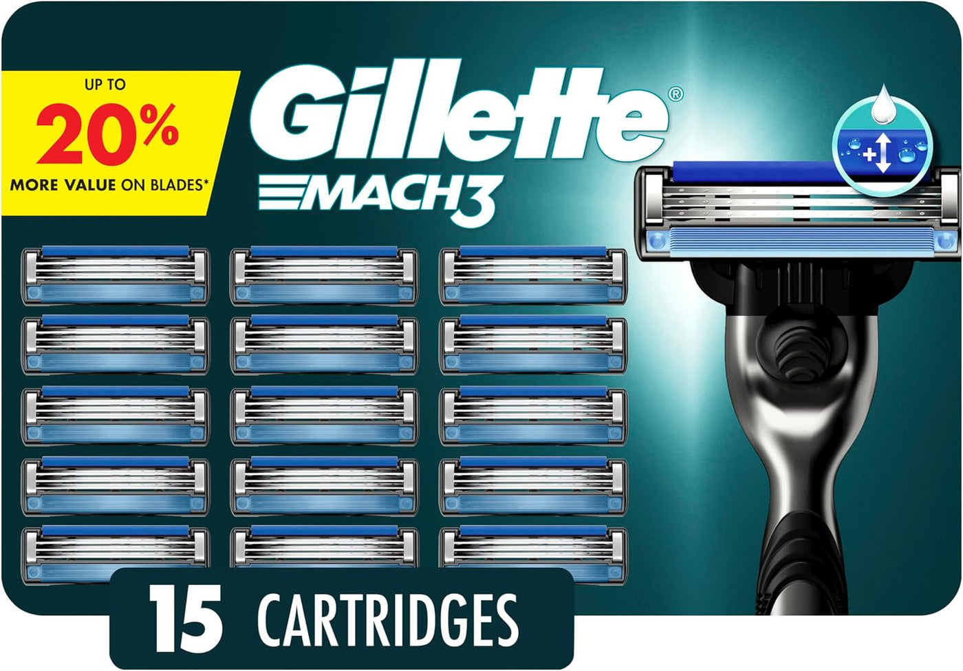 Gillette Mach3 - Cuchillas de afeitar para hombres, repuestos de 3...