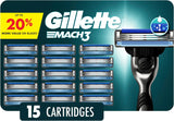 Gillette Mach3 - Cuchillas de afeitar para hombres, repuestos de 3...