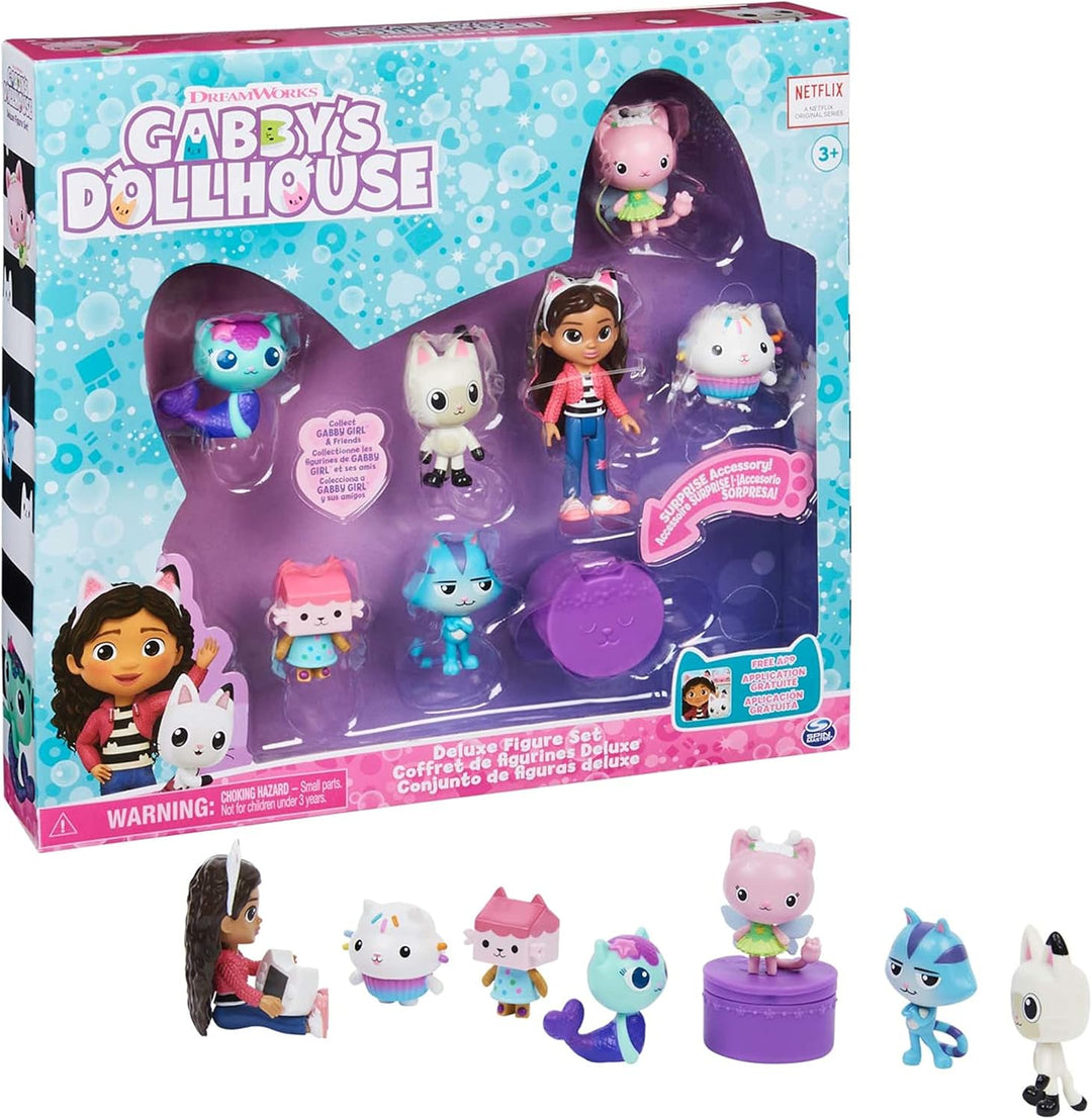Gabby's Dollhouse, set de regalo de figura de lujo con 7 figura...