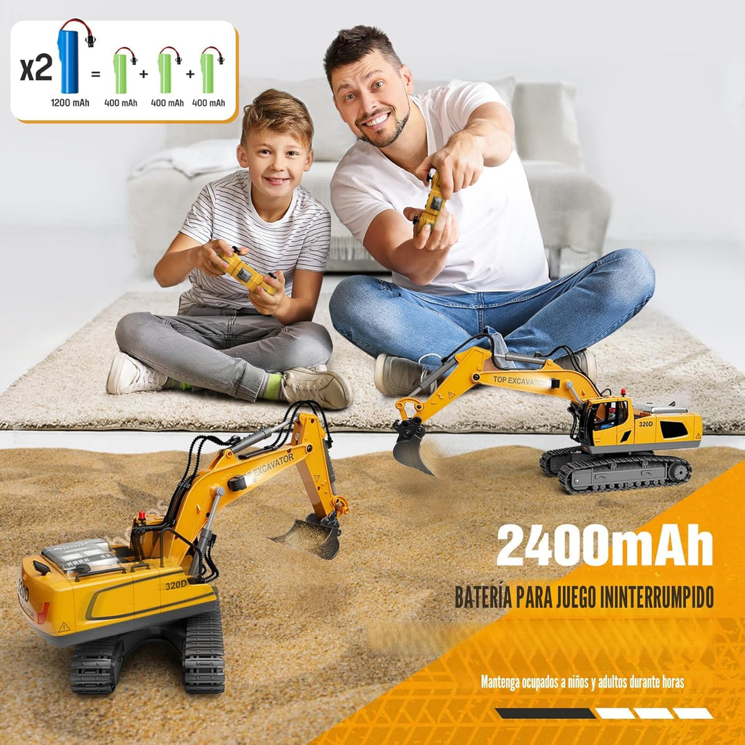 KIDMARKT Excavadora de juguete con control remoto para niños | Cami...
