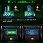 Feirsh Batería Recargable para Xbox con Cargador, 4x5800mWh Baterías Recargables para Controlador Xbox para Xbox One Series X|S, One S/X, Incluye Estuches y Almacenamiento para Xbox One