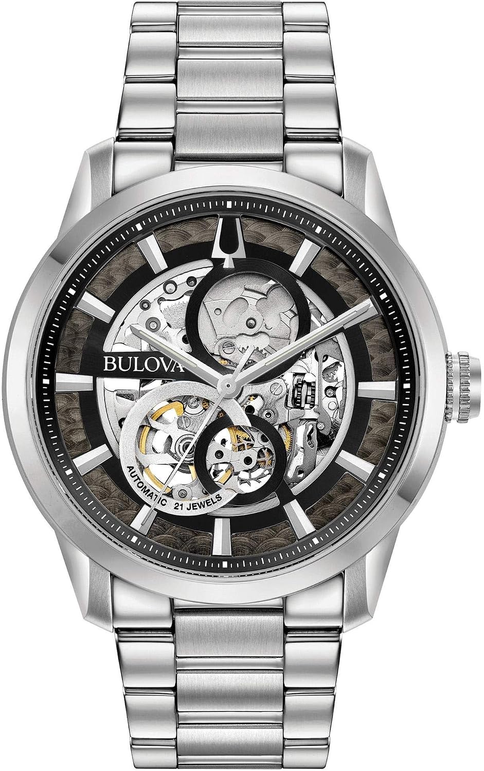 Bulova Reloj de pulsera automático automático de acero inoxidable Sutton para hombre